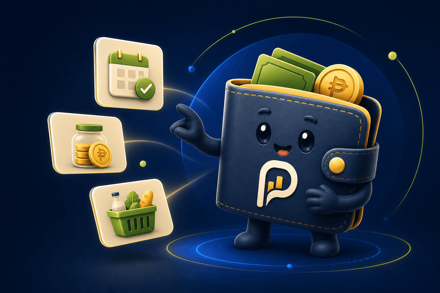 Pundar organizing bills, savings, and grocery plans